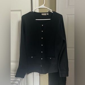 Croft & Barrow black cardigan sweater size L